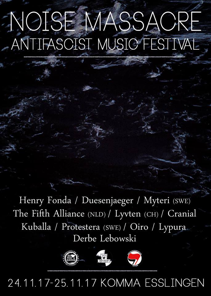 LineUp für das 2-Tages-Festival der #NoiseMassacreShows #Esslingen steht! U.a. mit #HenryFonda, #Duesenjaeger, #Oiro, #Lypura uvm.