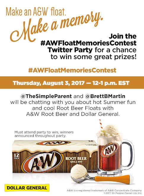 Get ready for an A&amp;W Twitter Party! Fun! #AWFloatMemoriesContest #ad lnk2.io/a7lGmRD