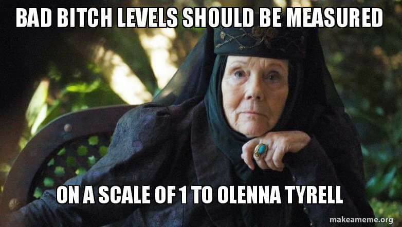 DailyGoTBuzz's tweet photo. Baddest bitch in Westeros. Tag someone who is even worse than Olenna! #westeros #olennatyrell #tyrellkillers #poison #grandpatyrell #gottwis https://t.co/Zqg1kWLz7S