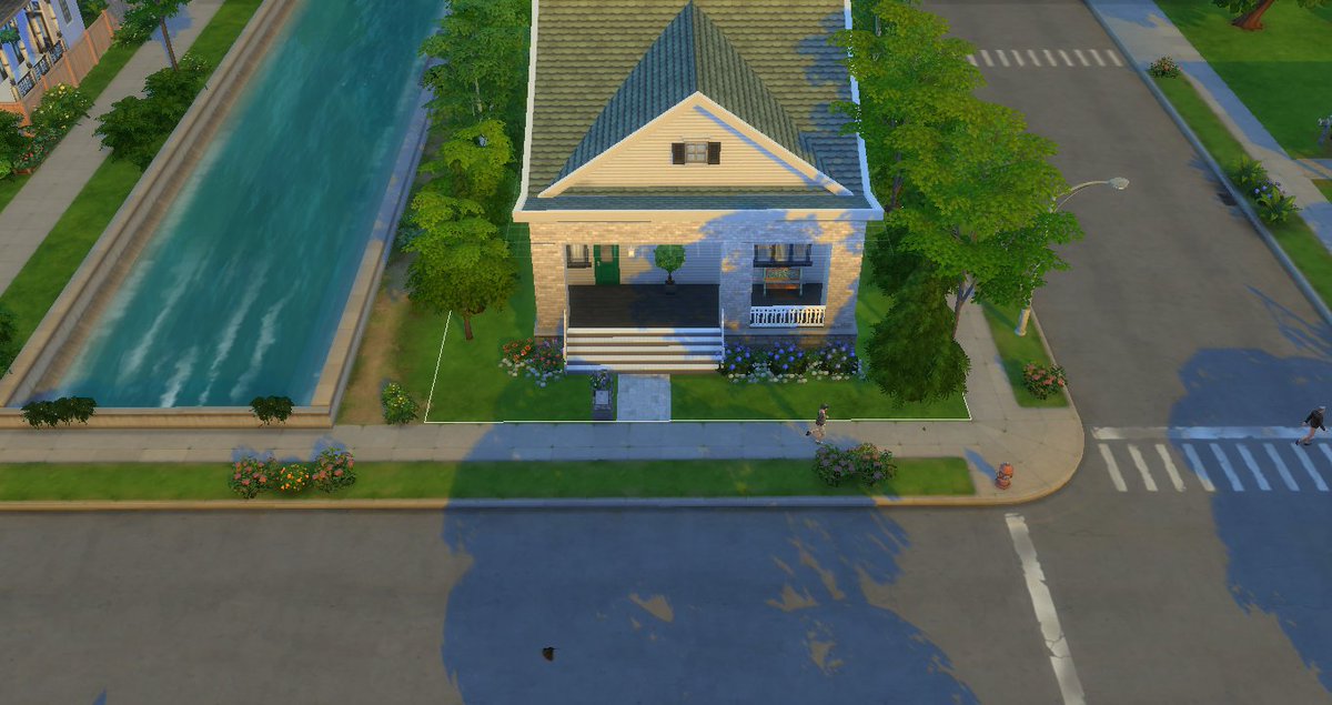 GeminiGingerYT's tweet image. My attempt at the craftsman bungalow for @spring_sims  August Build challenge.  #SpringBuilds
