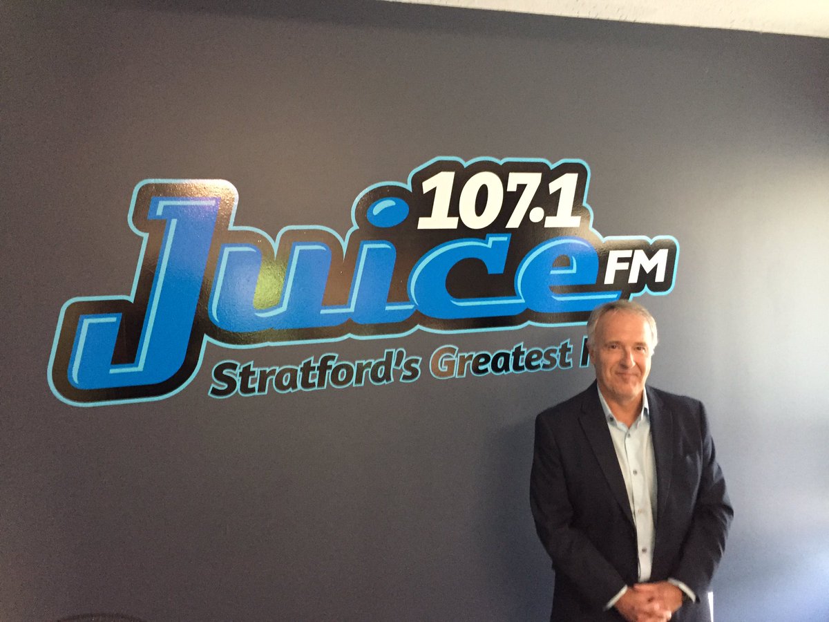 1071CJCS's tweet photo. Come from Noon til 2pm and help us celebrate our flip from 1240 CJCS to new 107.1 Juice FM! Food, Ice Cream, Beverages, and fun! #Stratford https://t.co/RbfTgUi6sa