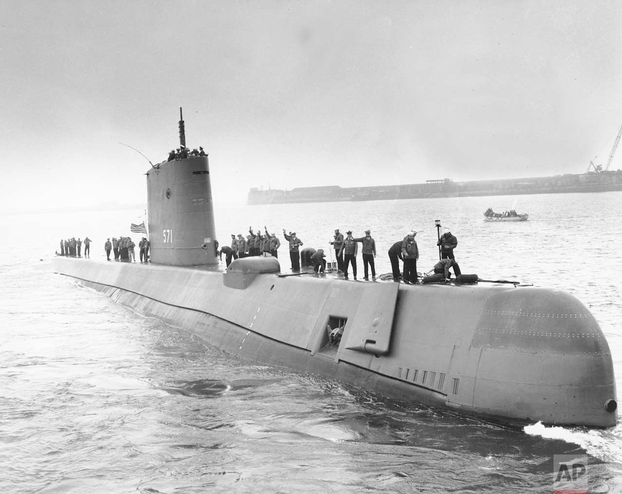 AP Images on Twitter: "OTD in 1958, the nuclear-powered submarine USS Nautilus became the first ...