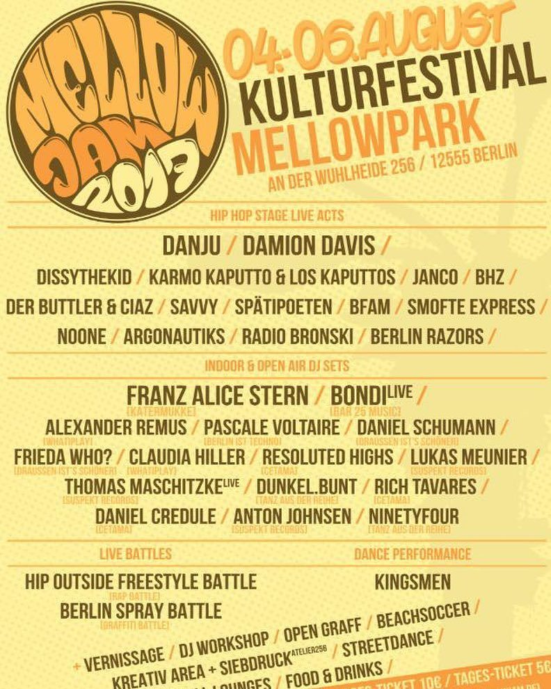 DerKolibro's tweet photo. catch mich im mellowpark mit den jungs am cornern
samstag 13:30 uhr ist stagetime
#radiobronski #mellowjam https://t.co/u7cVjDV0sF https://t.co/NVXrEJwJt7