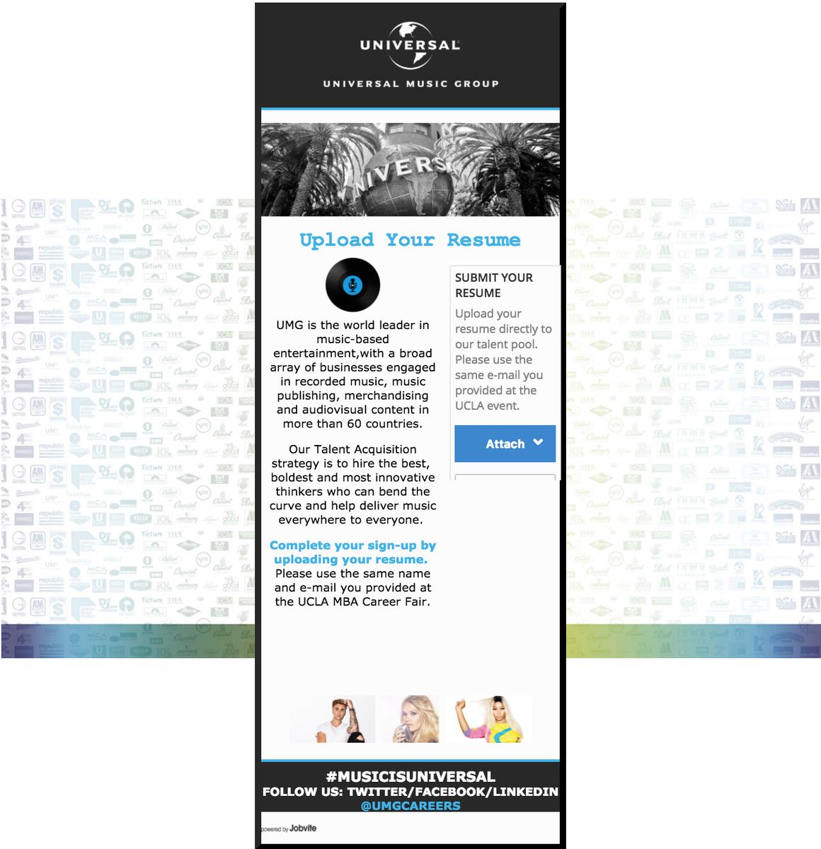 delososu1471's tweet photo. Check out this #rocking #webcampaign by @universalmusicgroup #JobviteEngage https://t.co/2gixQsGum4 https://t.co/ZwTGREvmZK