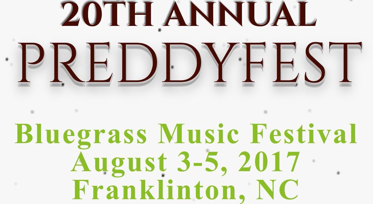 FrankliNCoEDC's tweet photo. Love the #PreddyFest #Bluegrass Festival lineup: @Grasstowne @Malpassbrothers @PoRamblinBoys @PoRamblinBoys @daveadkins0906 #GrowFrankliNCo https://t.co/9yeGIDKByc