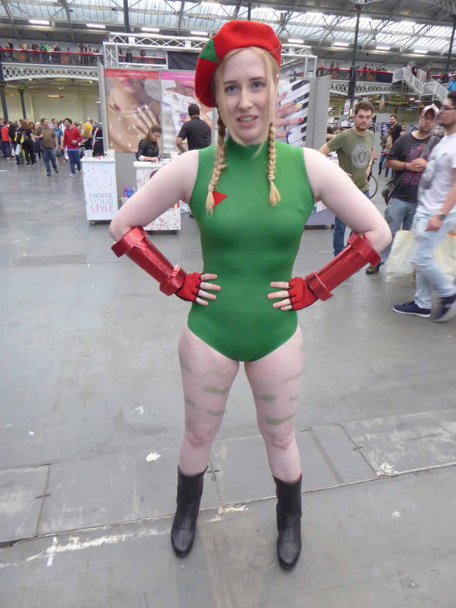 Is that Streetfighter Cammy White or is it @satinespark looking invincible in her Cosplay costume? @Showmasters #lfcc #Olympia