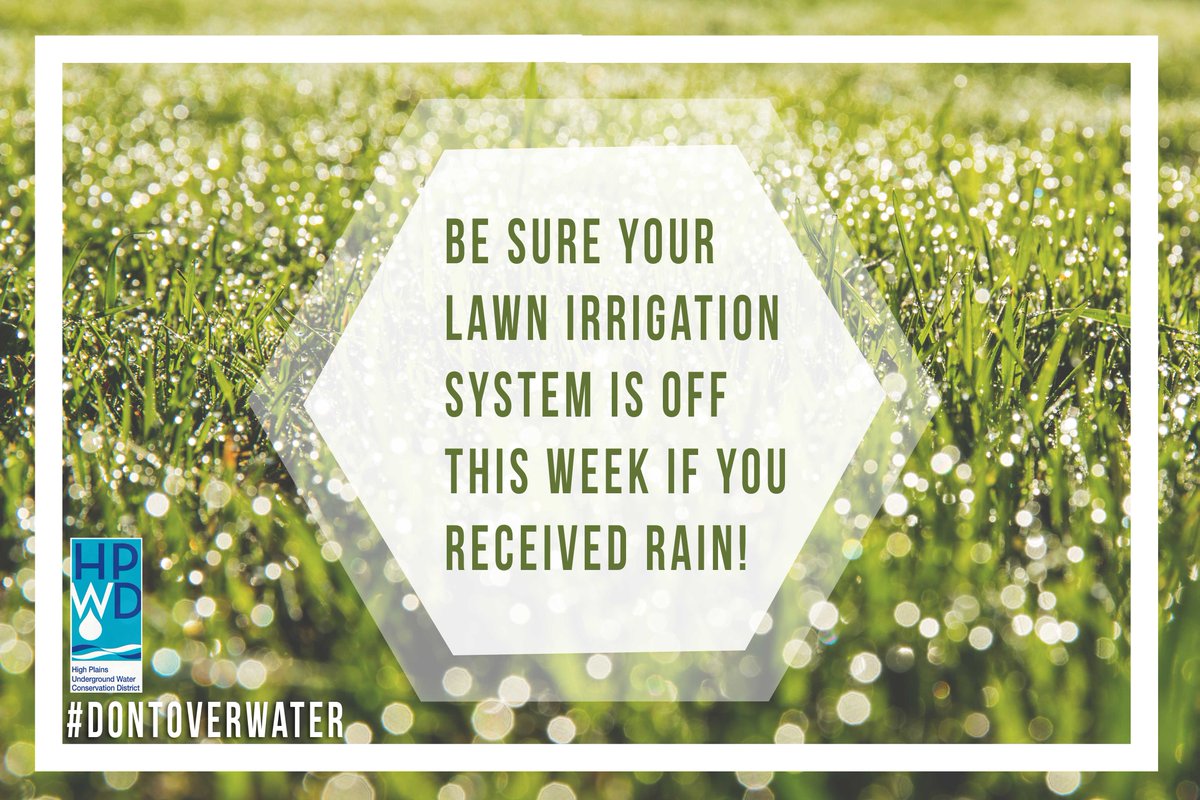 With rain accumulations between 1 &amp; 4 in. across the District in the last few days, our lawns won’t need irrigating for another week or two.