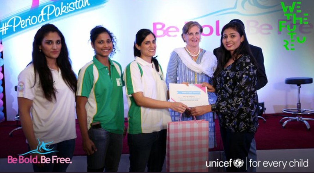 SehatKahani's tweet photo. #SehatKahani's idea "Sehat Aapa" was highly appreciated at #UNICEF's event #BeBoldBeFree! #MHMChallenge #PeriodPakistan https://t.co/xjV0FXCRH0
