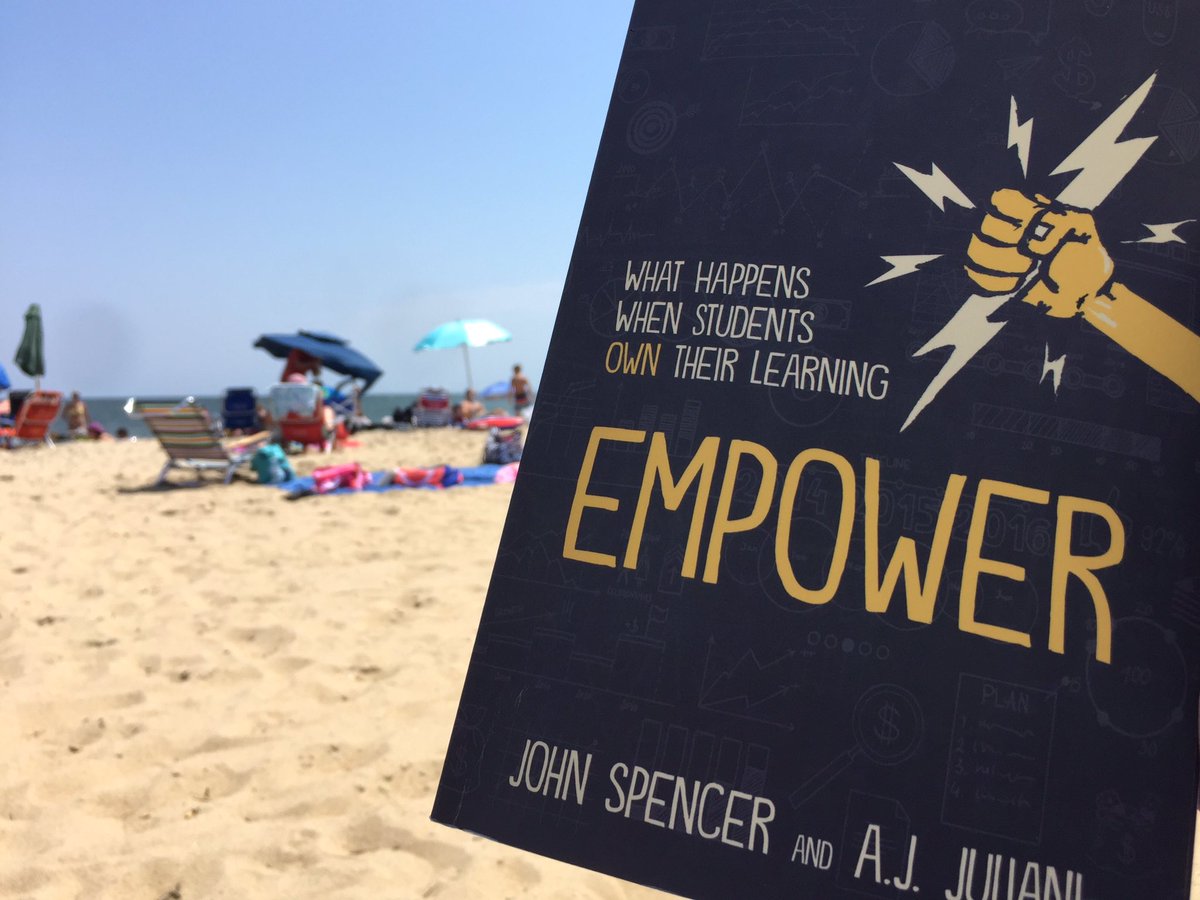 TroyOlin's tweet photo. I wasn't expecting the #EmpowerBook to be the highlight of the beach. Great book @spencerideas &amp; @ajjuliani https://t.co/jZeaK3OaQH