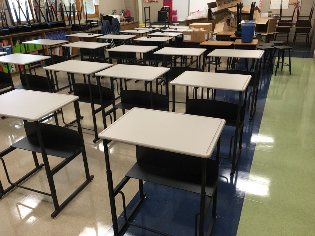 Assembling brand new standing desks <a href="/JohnJarmato/">John Armato</a> <a href="/PSDRODRIGUEZ/">Stephen Rodriguez</a> <a href="/pottstownschool/">Pottstown Schools</a> <a href="/KelliWolfel/">Kelli Wolfel</a>