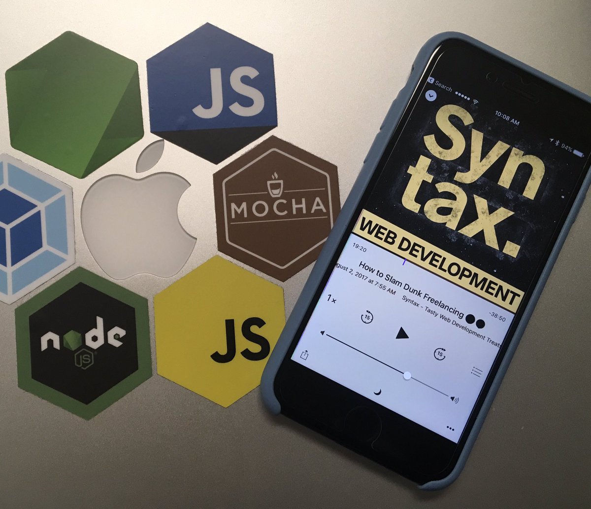 mattgabor's tweet image. Listening to the latest episode of @syntaxfm with our fun hosts @stolinski and @wesbos #syntaxfm #react #js #podcast