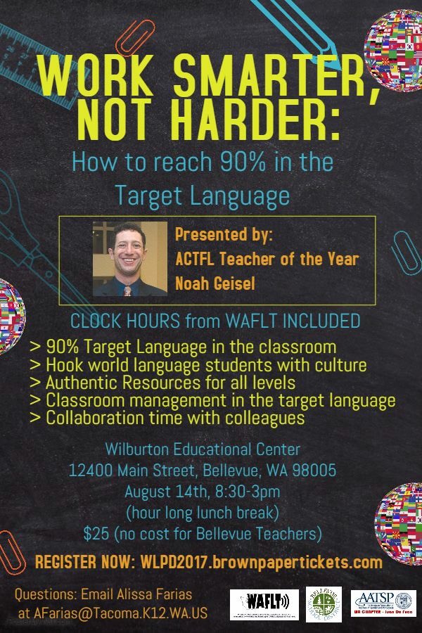 Tomorrow is the last day to sign up for this great WL PD in Bellevue! Link: wlpd2017.brownpapertickets.com