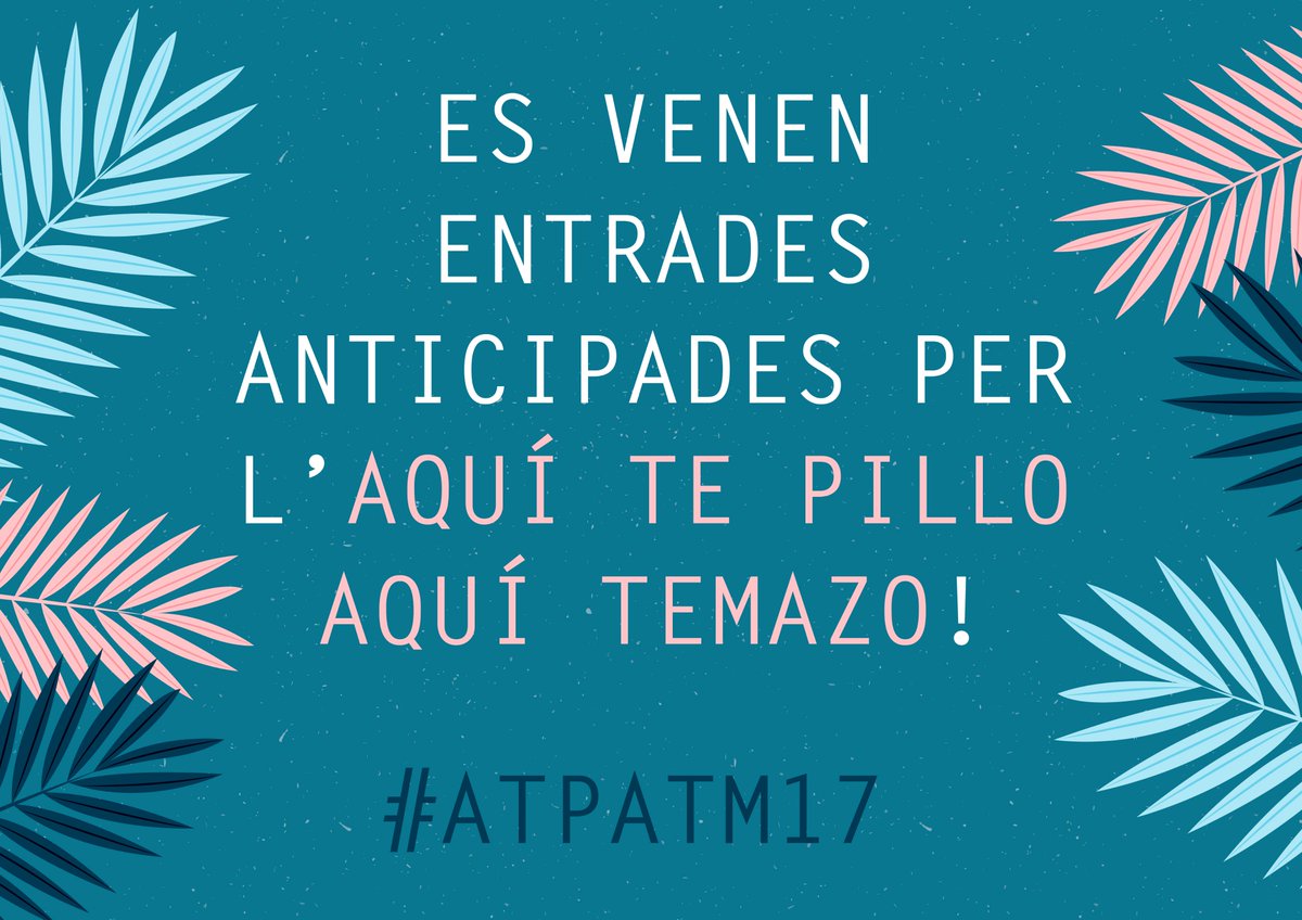 atpatm's tweet photo. Encara no heu vist aquest cartell a Vi Novell i a @LotusPriorat ? Últims 2 dies per comprar l'entrada anticipada per l' #ATPATM17!! 😱😱 https://t.co/1tWNDH5PT9
