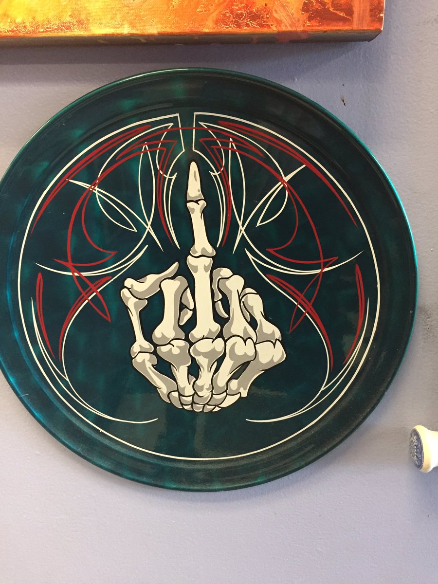 TopHatTattoo's tweet image. #pizzatray #3 last for now #pinstriped #thebird  for the haters and non believers doin work #tophattattoo