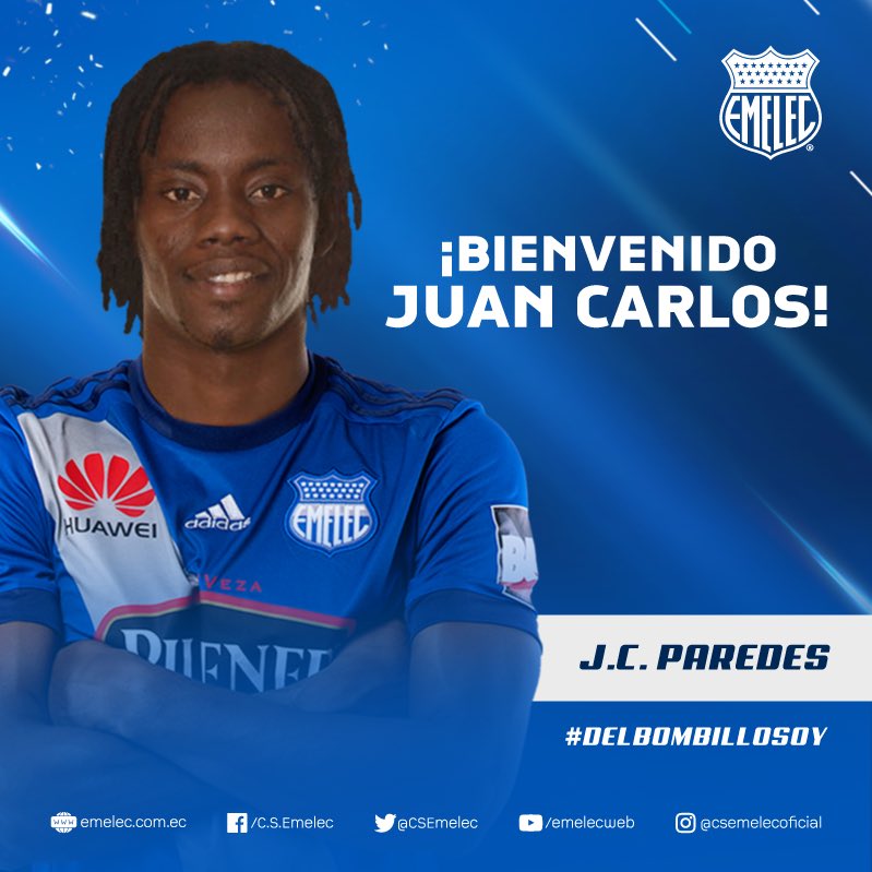 Juan Carlos Paredes firmó por tres temporadas con Emelec