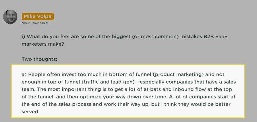 davegerhardt's tweet photo. Yo startups. Read this piece of advice from @mvolpe 3x. https://t.co/K6o9kRWmn6