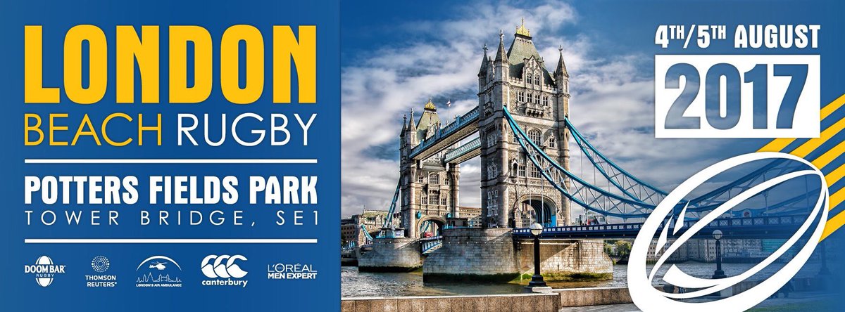 JeremyWaud's tweet photo. Great #lbr2017 venue @TowerBridge @ldnbeachrugby @citysportsman today sponsored for #insurancecup by @tokiomarine    @DoomBarBeer #london https://t.co/I2vBrhdh3L