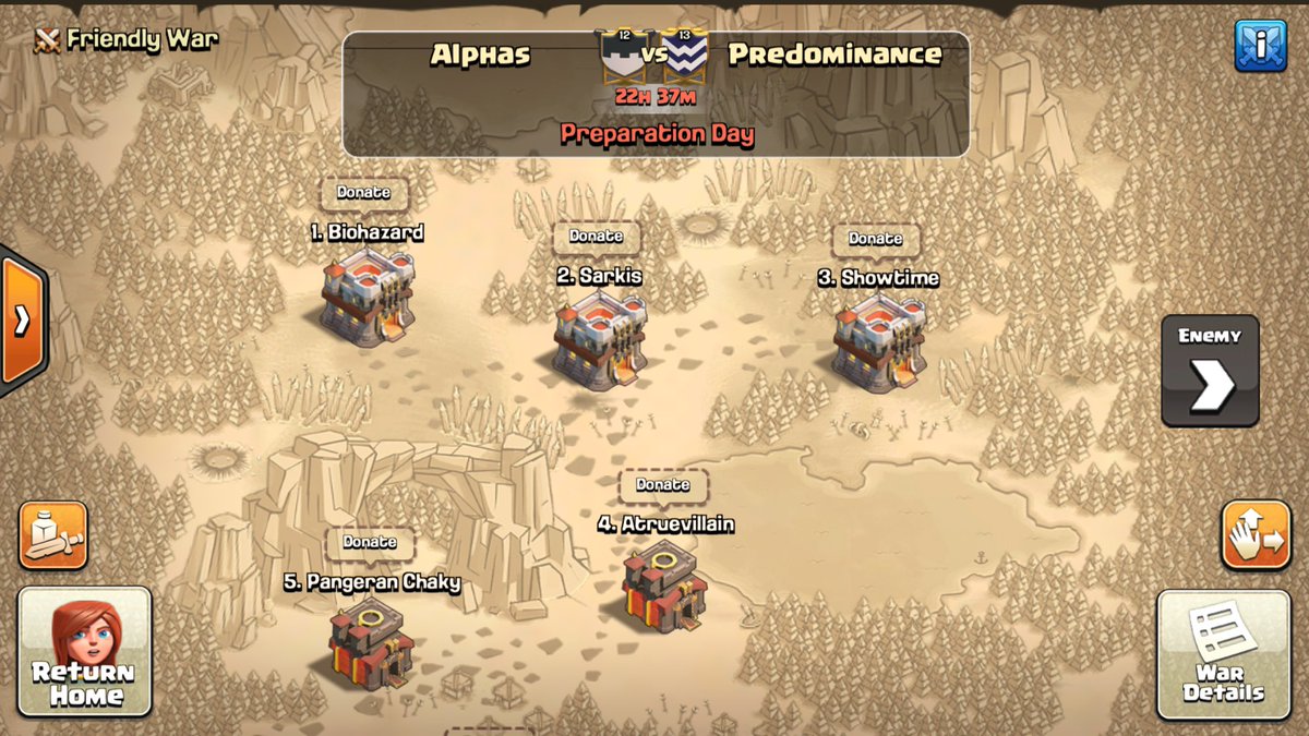 Alphas_CoC's tweet image. First war of CWL Rising! Good luck @Predom_CoC ! 🐺🐺🐺🐺