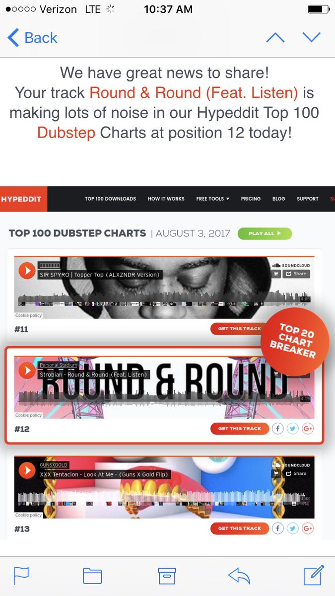 StadiumPersonal's tweet photo. We hit 12 on the #dubstep charts on #hypeddit. https://t.co/Ovg22LMlQn