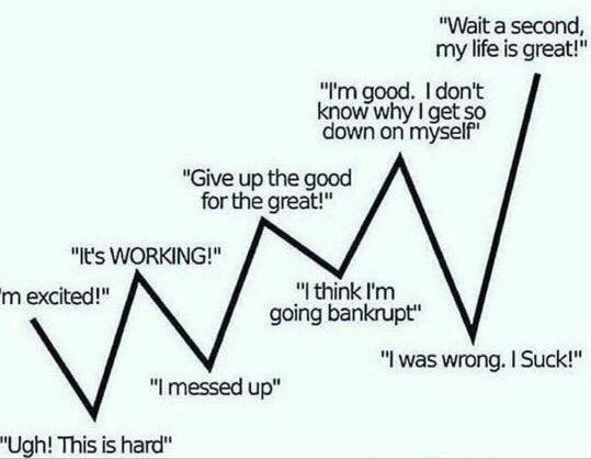 lauraleo86's tweet photo. Literally my daily feelings. #SelfEmployed #BusinessOwner #ScaryButFun https://t.co/FMC5NwpcHo