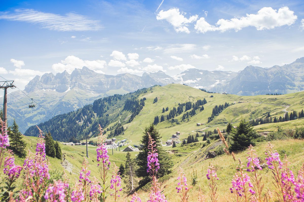 La vue qui m'a coupé le souffle pendant notre balade en trottinette hier, c'est celle-ci <3 #MySummerInChampery #Suisse @ChamperyTourism
