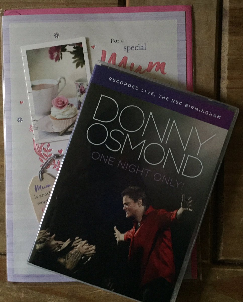 chris_proctor_'s tweet photo. @donnyosmond work with me here! Mum (Carmel) https://t.co/JqsblRsBs1 is Tues 8 Aug & saw the gig in Feb so the DVD is a surprise! #sonpoints https://t.co/oGJfLpK4KW