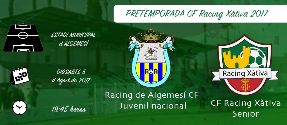 racingxativa's tweet photo. #PretemporadaCFRacingXàtiva #Primerpartit #SomRacing #SomXàtiva #AMBTU https://t.co/7S0ez6kzAK https://t.co/Hlt4B4WdS1