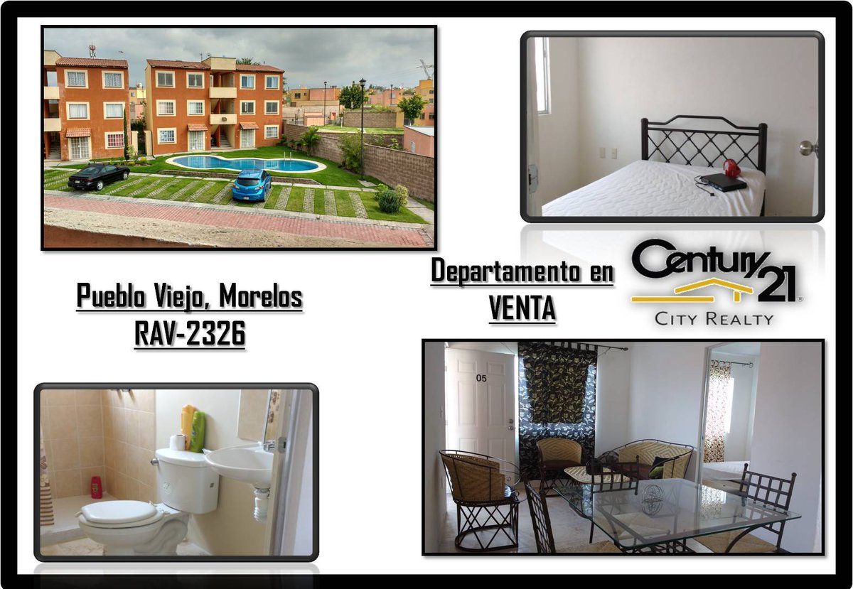 C21CityRealty's tweet photo. #Departamento en #Venta #Amueblado con alberca compartida todos los servicios #Temixco Venta: $680,000 #C21MX #Century21 Tel 5255-5521 https://t.co/6SKyAwGHrq