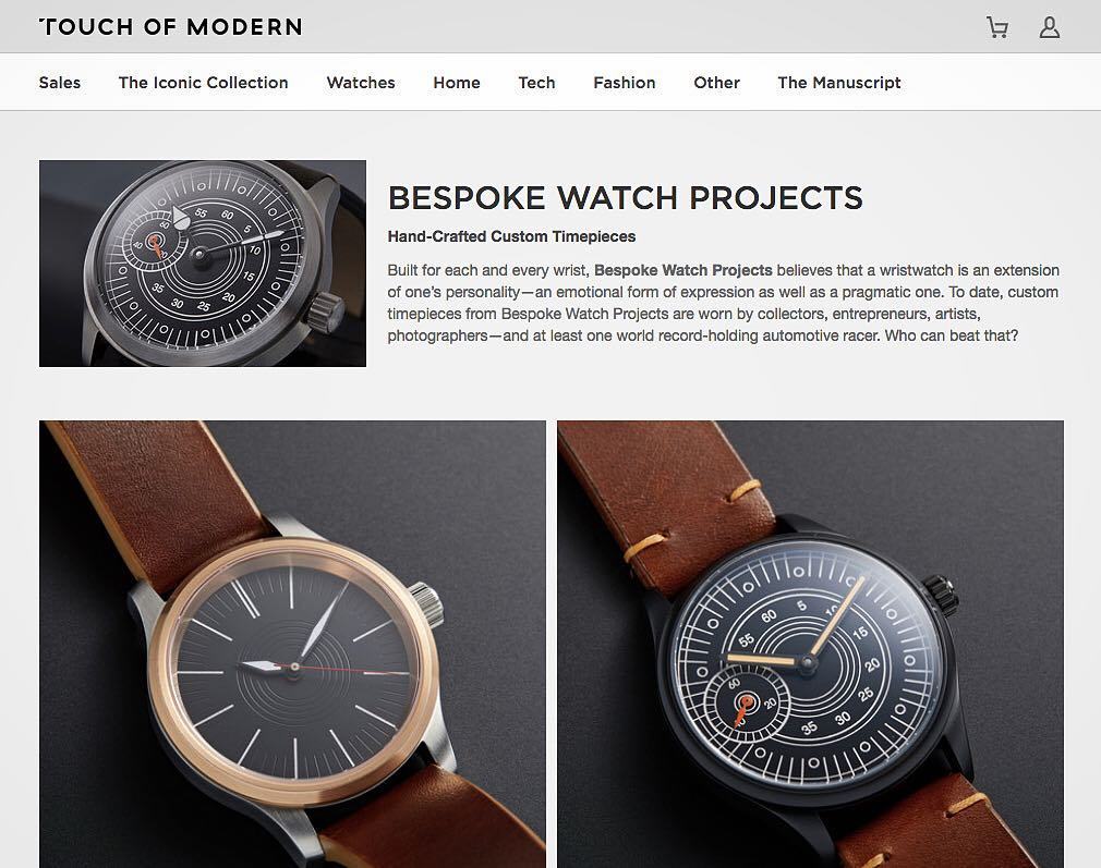 jMcConnico's tweet photo. The @touchofmodern event is now live! Select #BespokeWatchProjects timepieces are being offered online: https://t.co/2H4ool5Q9T https://t.co/zaevWJIrsZ