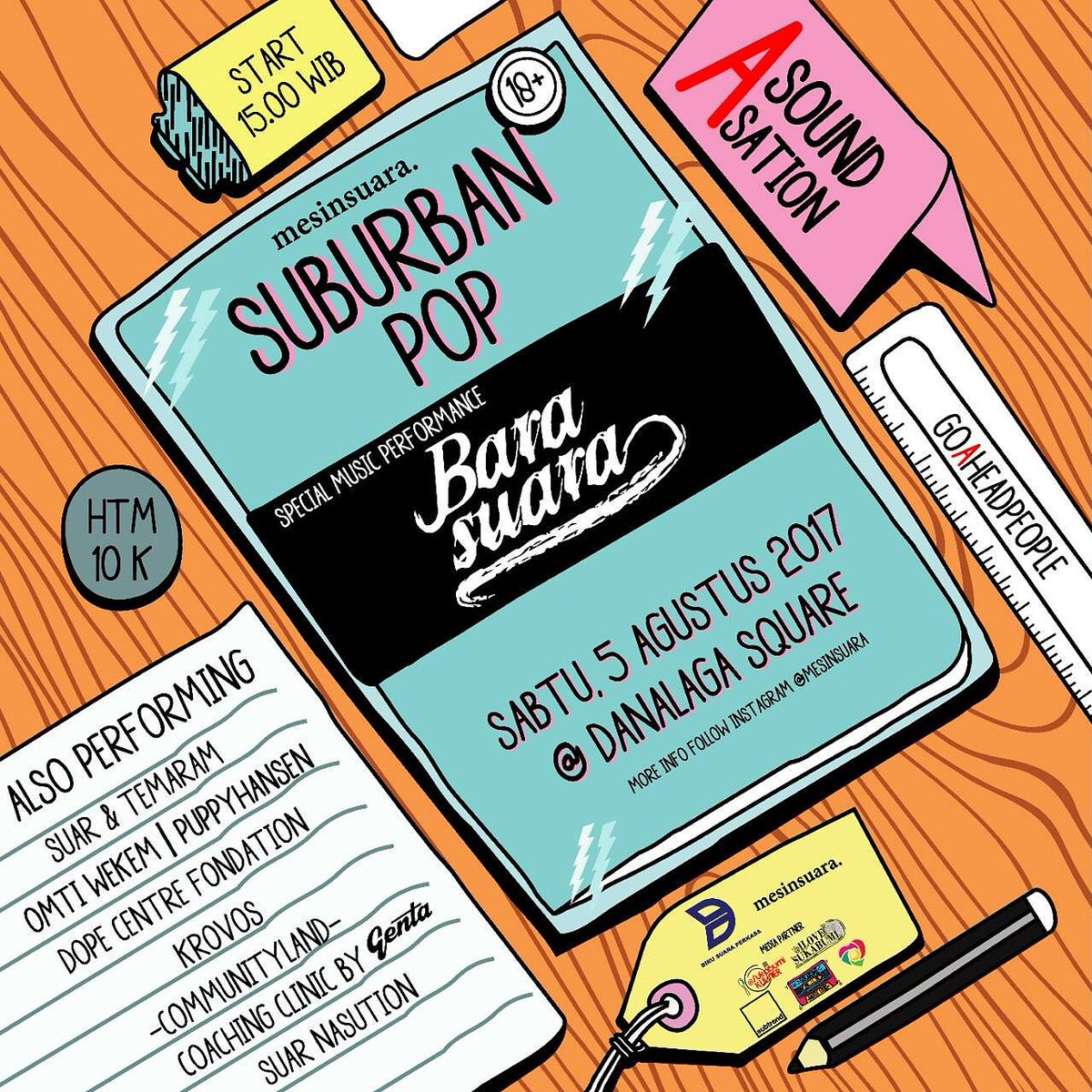 .<a href="/suburbanpop/">suburbanpop</a> vol 2 

sabtu, 5 agustus 2017
 with: 
<a href="/BARASUARA/">BARASUARA</a> 

#goaheadpeople #nantijugalopaham