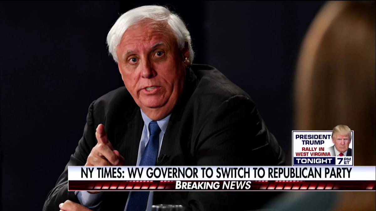 Democrat West Virginia Governor Jim Justice to switch to Republican