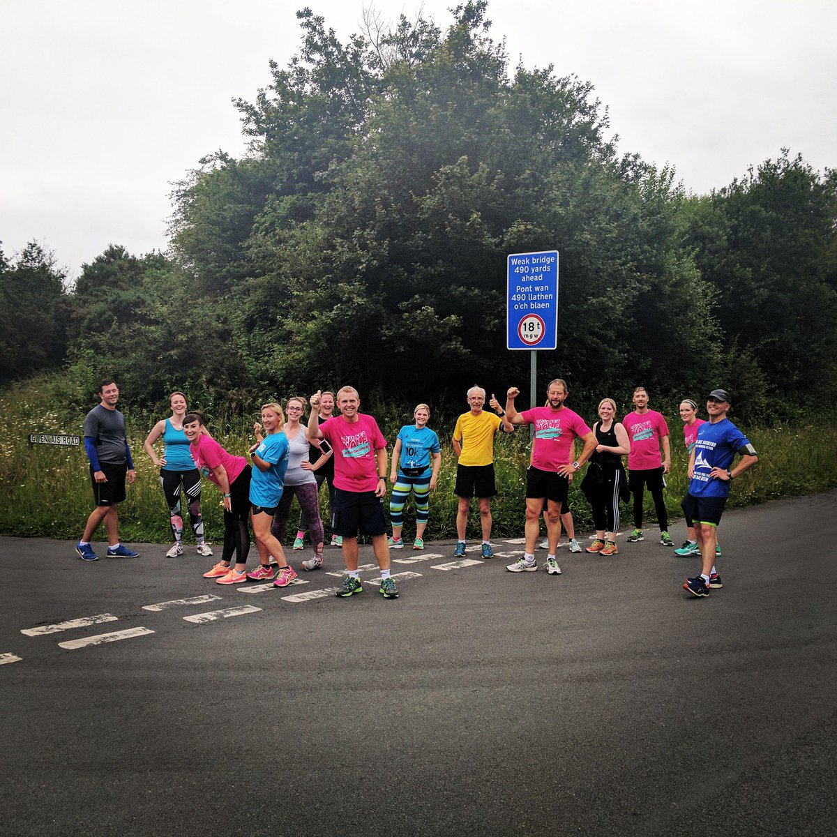 LausPiercy's tweet photo. @UKRunChat The beautiful, crazy, #RunBont group keeping each other company... https://t.co/KMBDAogmaA