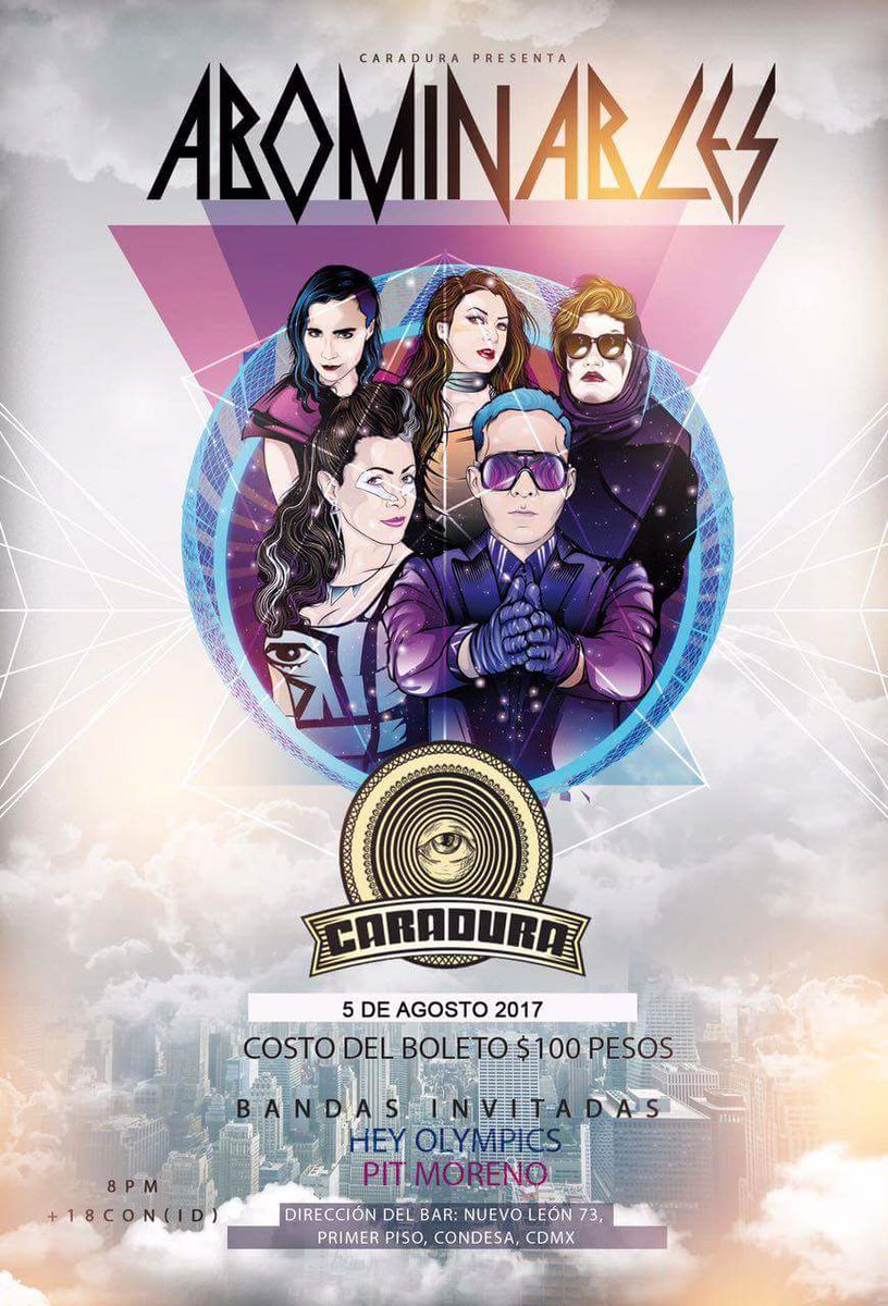 abominablesmx's tweet photo. Humanoides de CDMX! Recuerden que este sábado a las 8pm aterrizaremos en @caraduramx con el #MásCercaImposible tour! RT si están listos? https://t.co/z5Z2znZsew