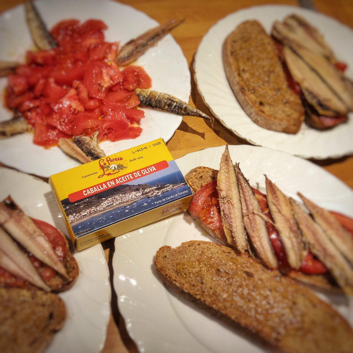 #Mallorca vs #ACoruña 
Pa amb Oli con caballa
#PadAquí #CaballadAlla