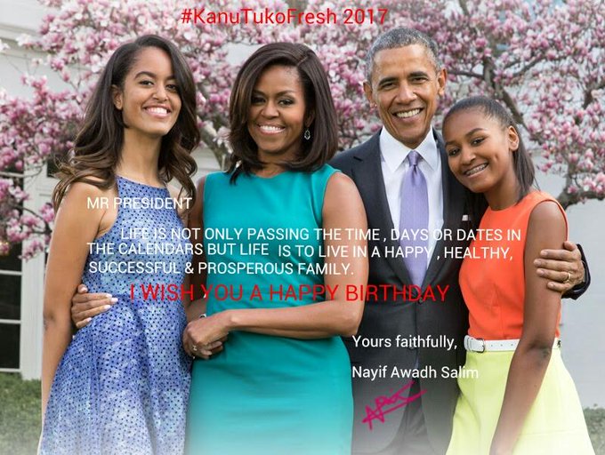        Happy birthday to President Barack Obama 