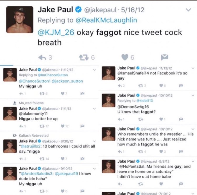 ThePerezHilton's tweet image. Just a reminder of the kind of person @JakePaul has always been.