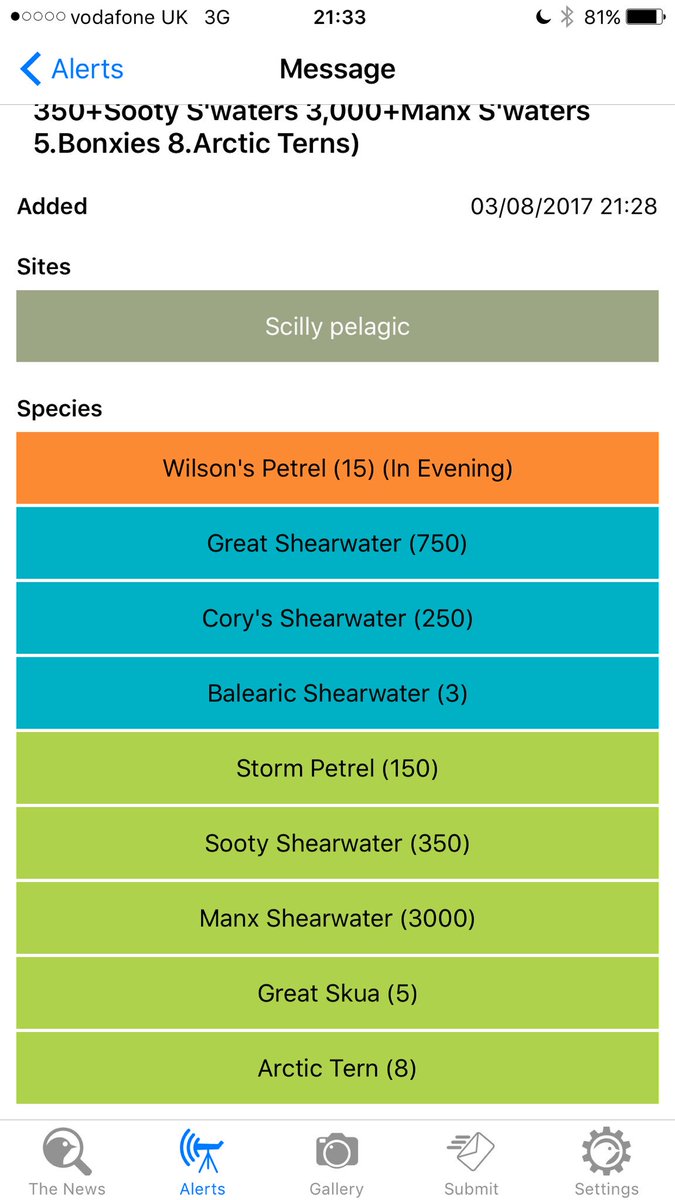 GlamBirder's tweet photo. Awesome Pelagic this evening with @Scillypelagics the numbers says it all. #Scillys #Birding https://t.co/ttCrqEUljd