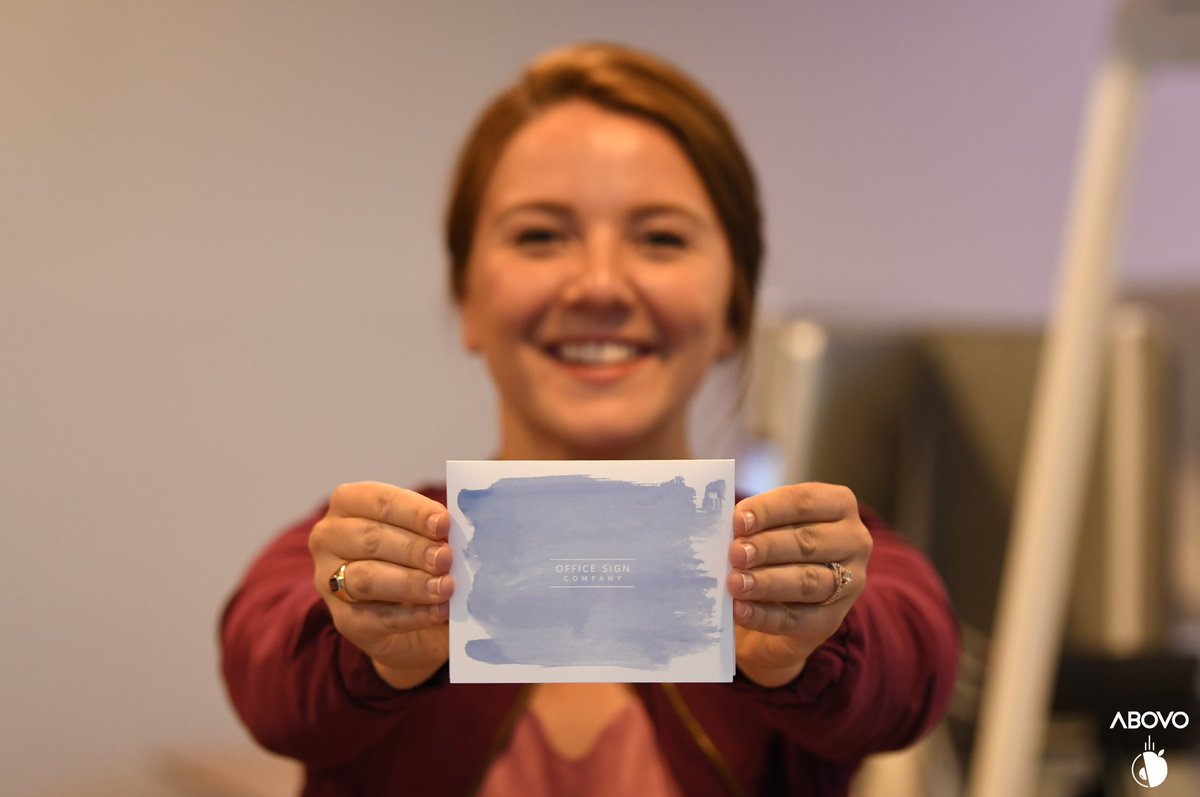 We love your card design @JackFromOSC! These will be in the mail tomorrow! <a href="/OfficeSigns/">Office Sign Company</a> Order your (free) cards: bit.ly/abovothankyou