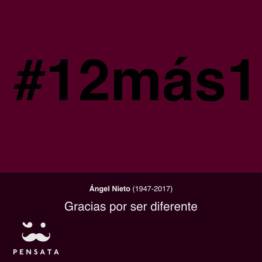 news_pensata's tweet photo. Gracias por ser #diferente #AngelNieto (1947-2017) #AngelNietoDEP | #12mas1 #España #creatividas #NOCONVENCIONAL https://t.co/ywKGGLU7AH
