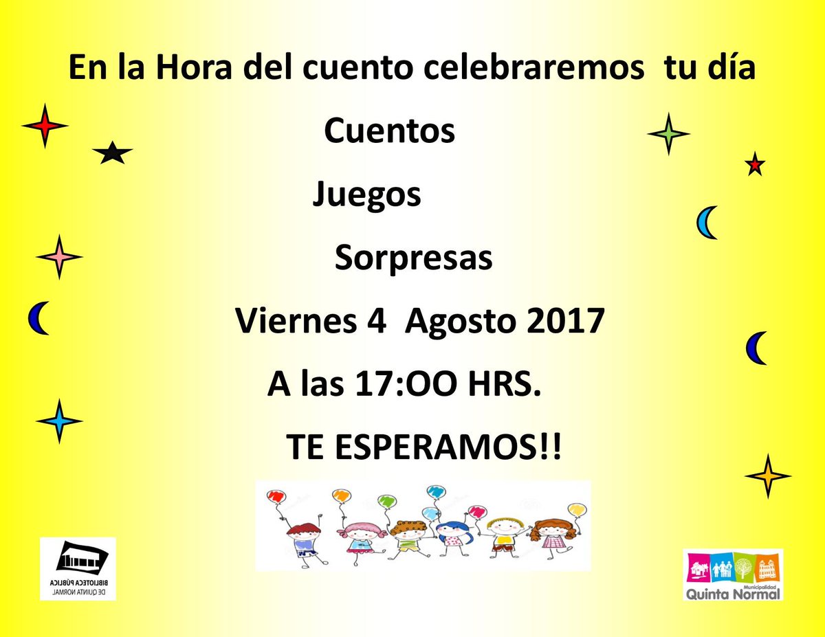BibliotecaQN's tweet photo. mañana 4 de agosto a las 17:00 hrs, celebraremos el día del niño en la sala infantil, con cuentos, juegos y concursos, los esperamos https://t.co/LqxKJDGMb6