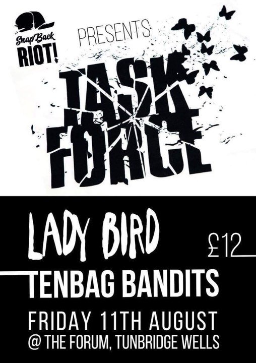 twforum's tweet photo. Very excited for next Friday 11th August with Task Force + @thisladybird @TenbagBanditz - this is selling well... https://t.co/eOxkotmx8Q https://t.co/8aU3bhQUFl