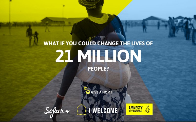 AmnestyAISA's tweet photo. Join people world wide in welcoming refugees through the art of music. 
Because everyone deserve a 'home' #Giveahome
https://t.co/kmH8geoe5H https://t.co/4B2PFbJtdJ