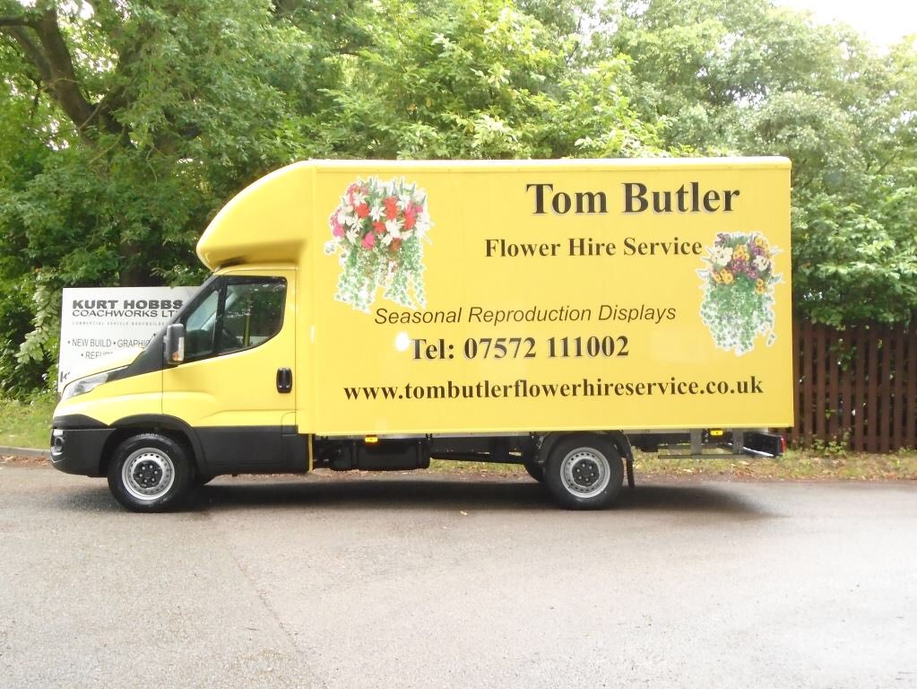 Ready for action, Tom Butlers new luton vehicle recently built at KHC