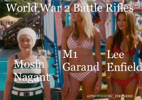 #Worldwar2 #meme #guns #rifles #history #ww2 #m1garand #leeenfield #military