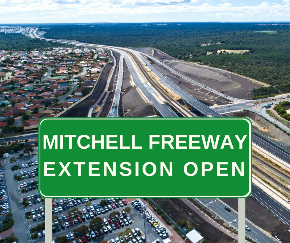Perth_Traffic's tweet photo. #MitchellFreeway extension is now open to traffic between #BurnsBeachRd and #HesterAv. Find out more at https://t.co/aGF9hLF1j9 https://t.co/AbpbMmdZ2T
