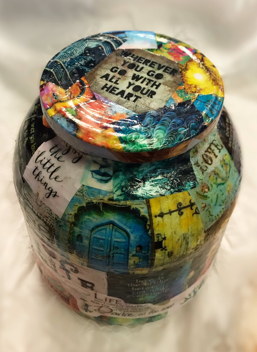 jarsofjodes's tweet image. This jar was ordered as a keepsake for someone special. There are family photos amongst the other images.