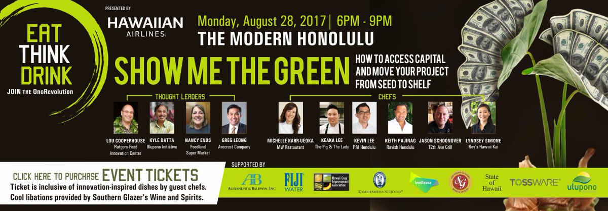 Ulupono's tweet photo. Join us on 8/28 for #EatThinkDrink: How To Access Capital And Move Your Project From Seed To Shelf.
#OnoRevolution https://t.co/OubfIuj7fj https://t.co/nrY7NXfARW