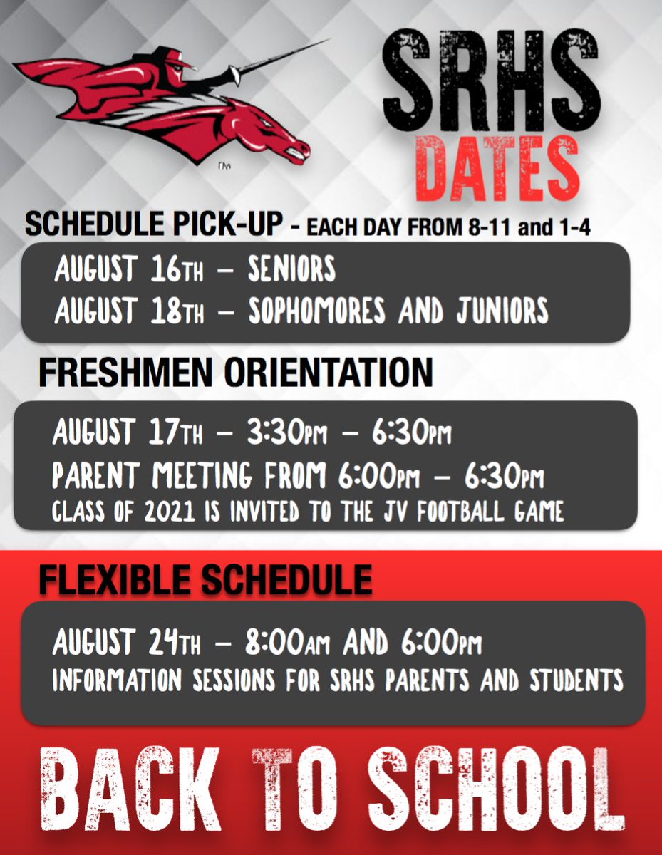 KellyWWithers's tweet photo. Its almost time! South Rowan Raider Families, please make note of these important dates! https://t.co/qdBeV1QTiC