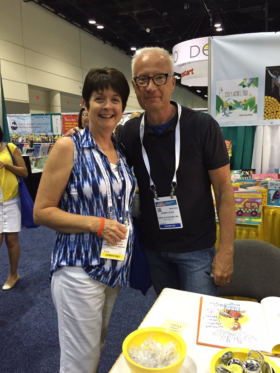 MsElliott_HGE's tweet photo. Henry Cole last yr at ALA in Orlando. So pumped he is coming to HCPS SLAM showcase. @hgepanthers @HuntersGreenPTA https://t.co/Rp1hK9xhxi