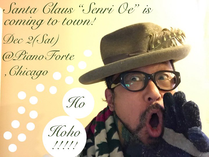 Santa Claus “Senri Oe” is coming to town!　千里サンタがシカゴにやってくる！本日解禁！
pianofortechicago.com/event/santa-cl…
Dec2, 2017 @ 4:00 pm and 6:00pm
＠PianoForteStudios